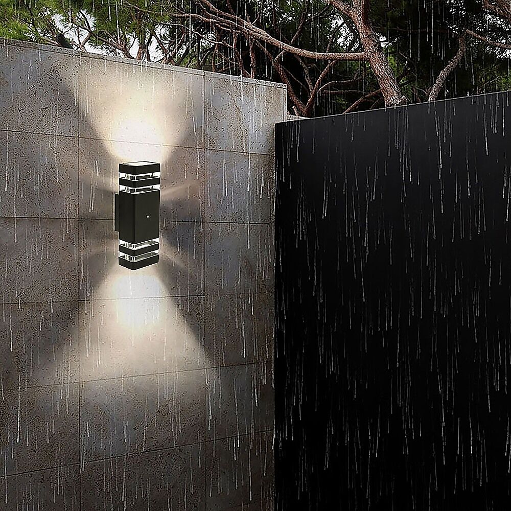 Modern 12" LED Up Down Wall Light dual Lamp Fixtures Outdoor Dusk to Dawn Sensor Price