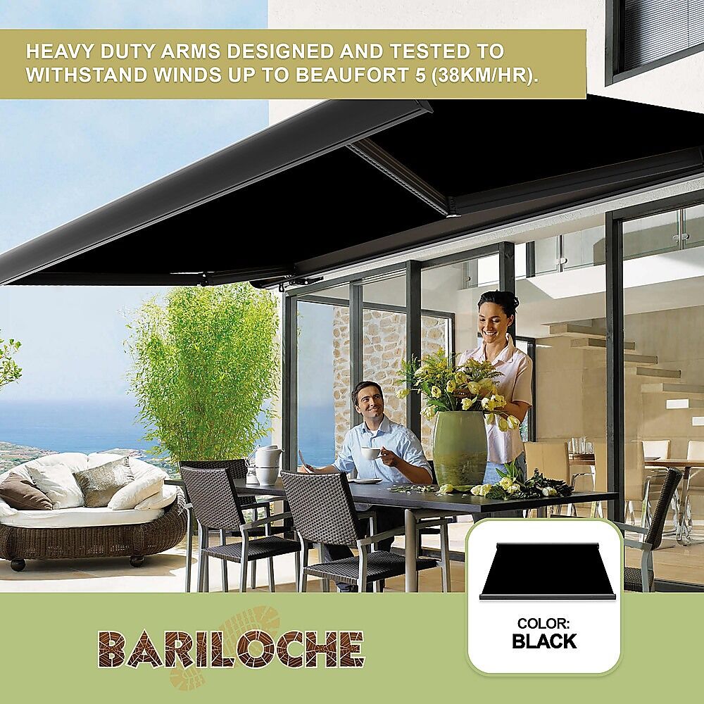 5.5m x 3.0m Retractable Folding Arm Awning Heavy Duty Full Cassette Motorised Price