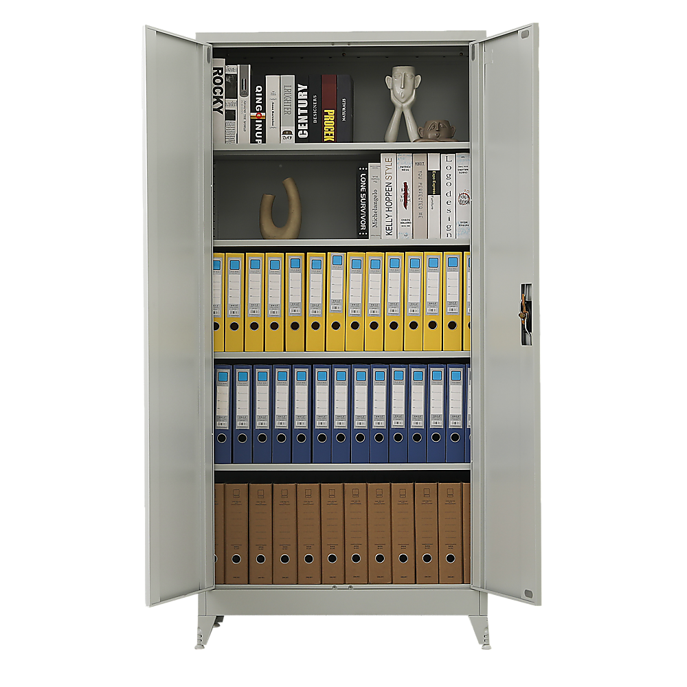 Two-Door Metal Cabinet Shelf Storage for Home Office Gym Price