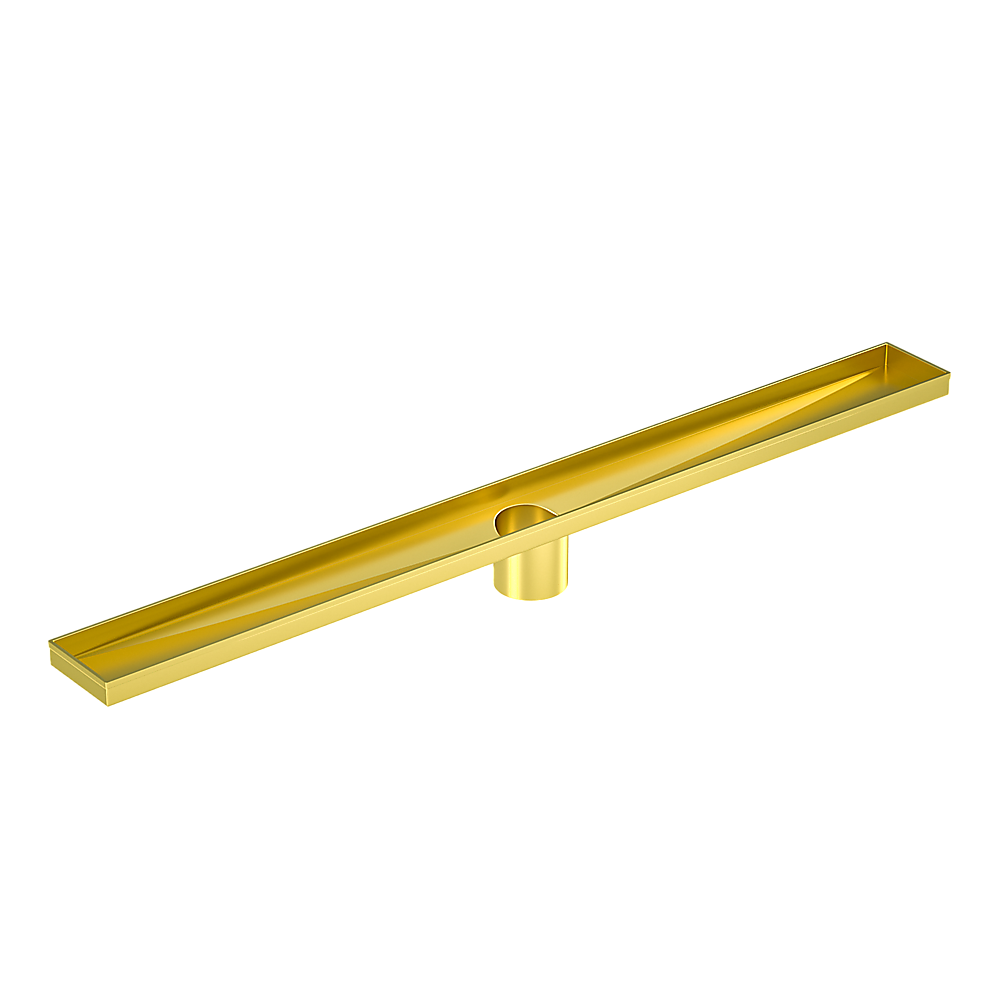 900mm Bathroom Shower Brushed Brass Grate Drain w/ Centre outlet Floor Waste Square Pattern Price