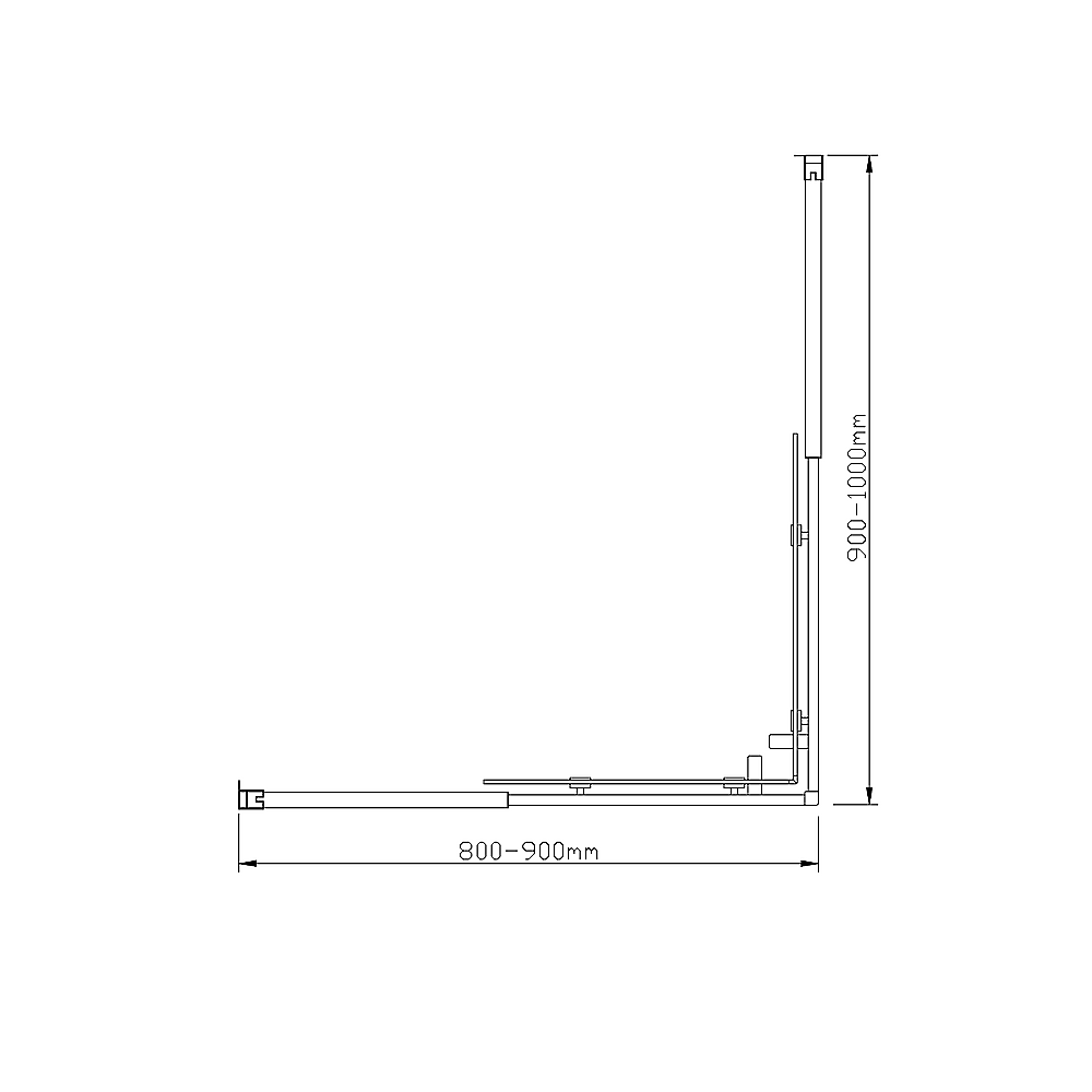 Adjustable 900x1000mm Double Sliding Door Glass Shower Screen in Gold Price