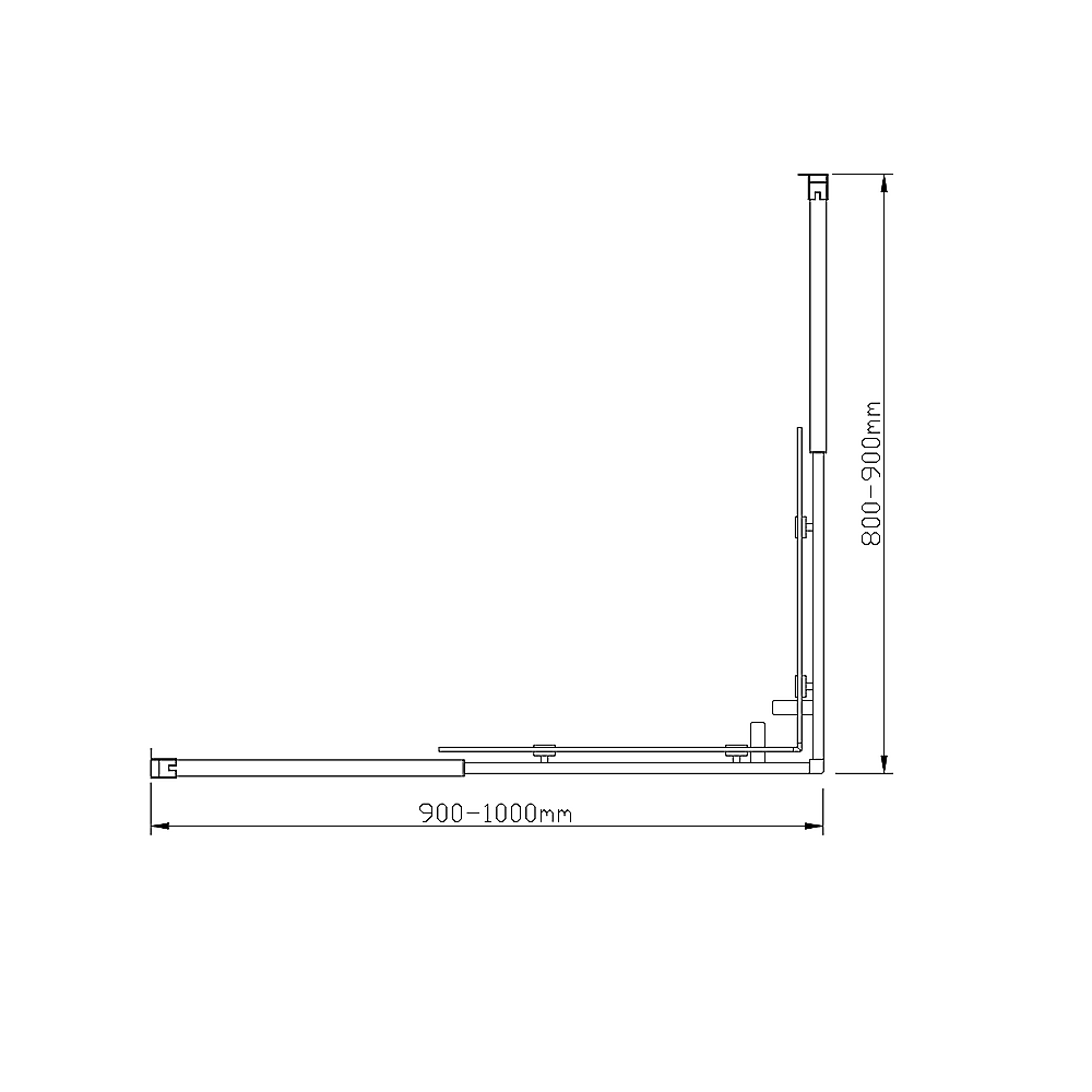 Adjustable 900x1200mm Double Sliding Door Glass Shower Screen in Gold Price