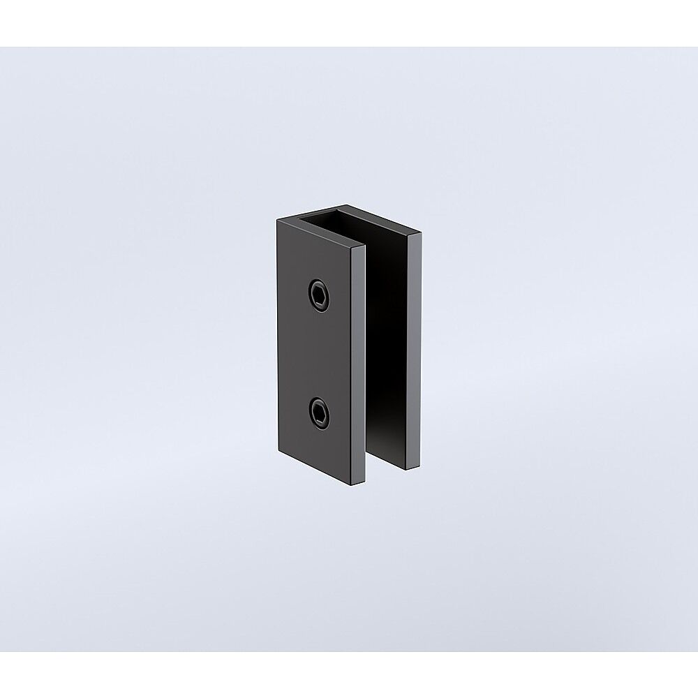 100cm Frameless Glass Bath Screen with Stainless Steel Brackets - Black Price