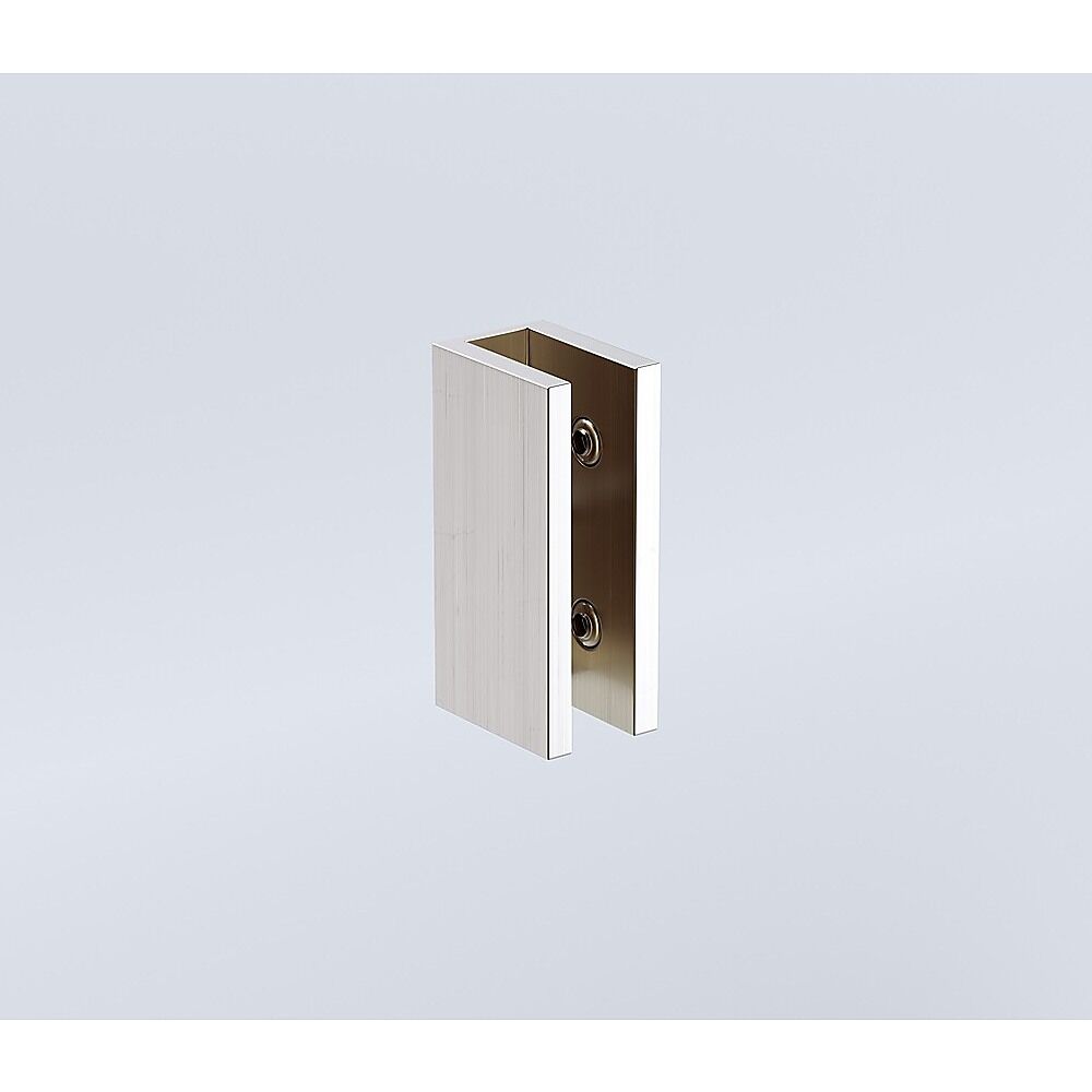 100cm Frameless Glass Bath Screen with Stainless Steel Brackets - Nickel Price