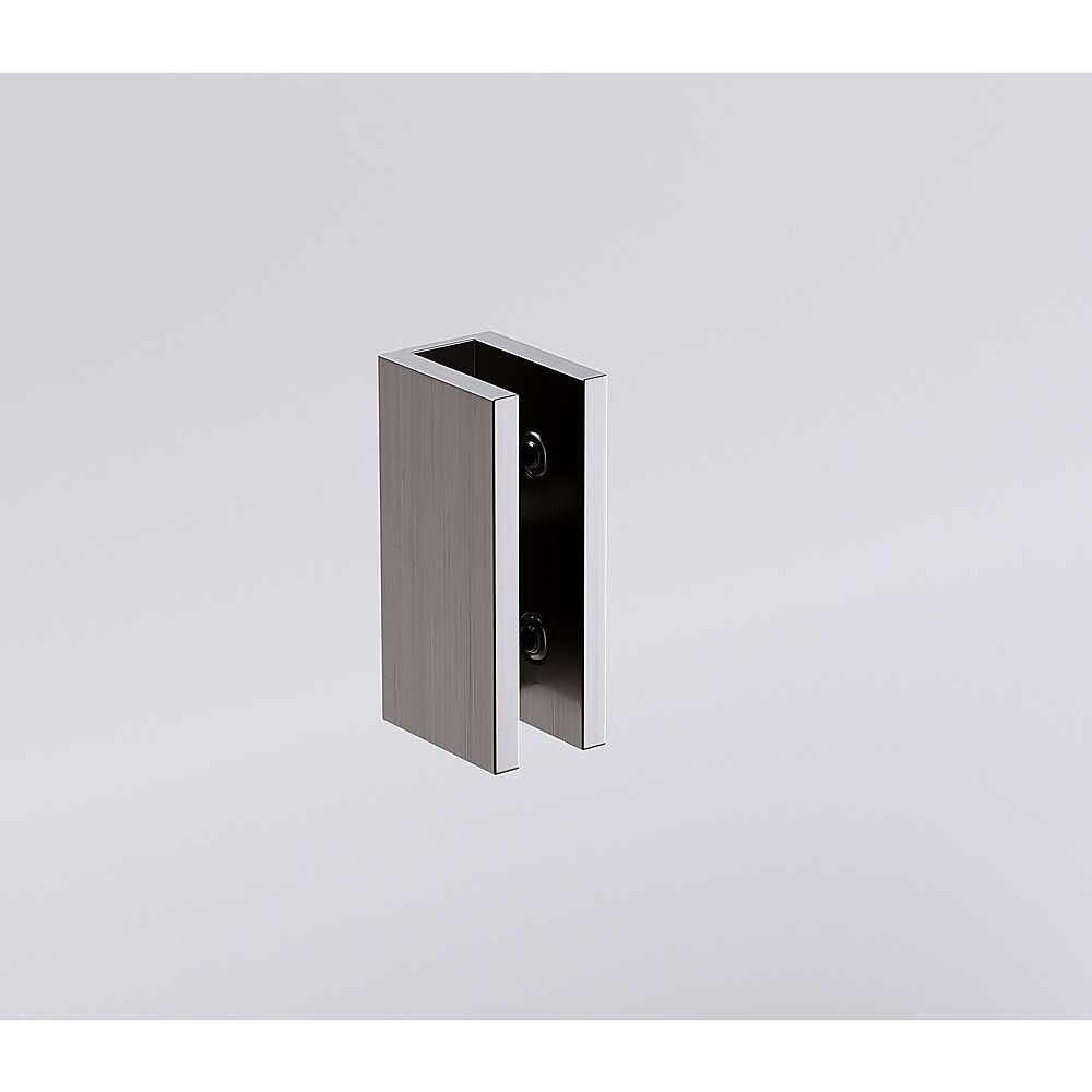 100cm Frameless Glass Bath Screen with Stainless Steel Brackets - Gunmetal Price