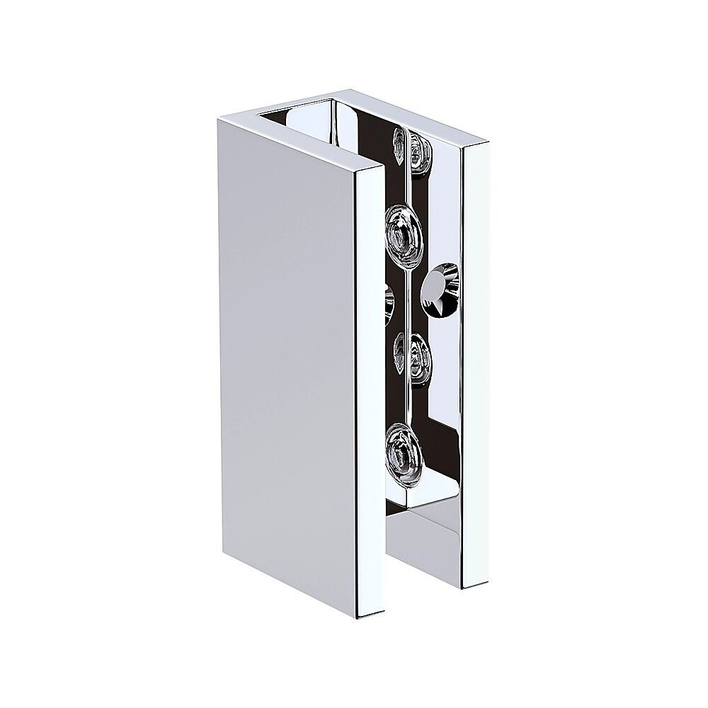 100cm Frameless Glass Bath Screen with Brass Brackets - Chrome Price