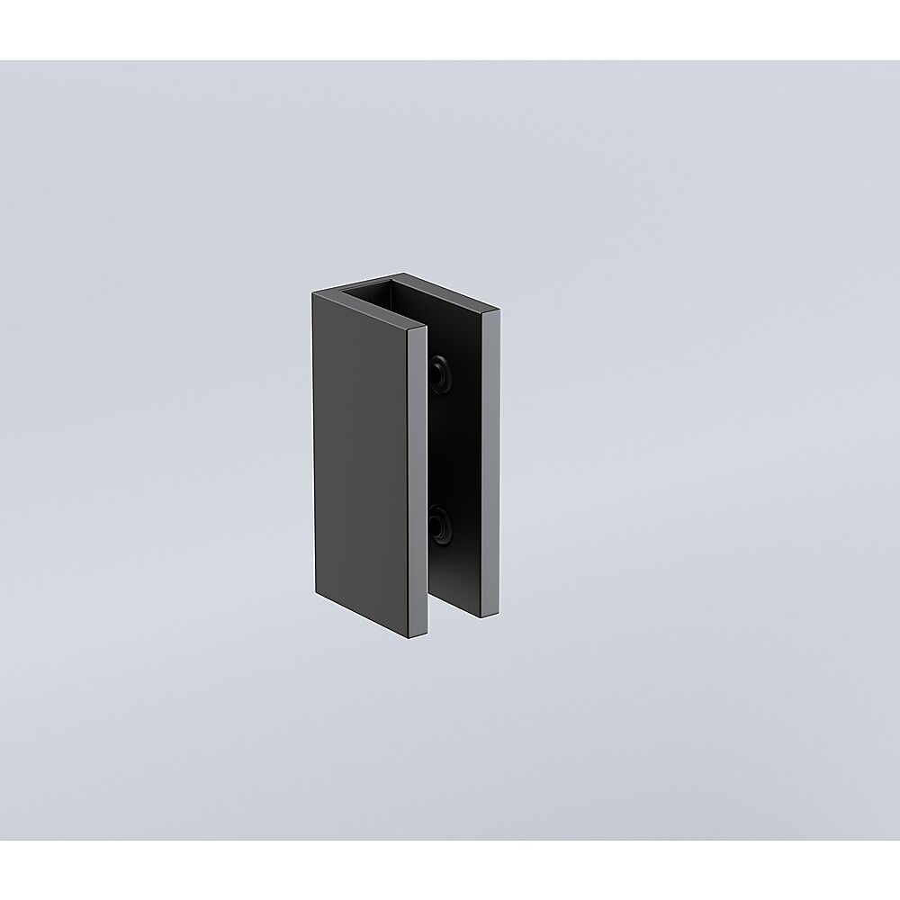 100cm Wall to Wall Frameless Shower Screen with Black Brackets and SS Hinges, Square Knob Handle Price