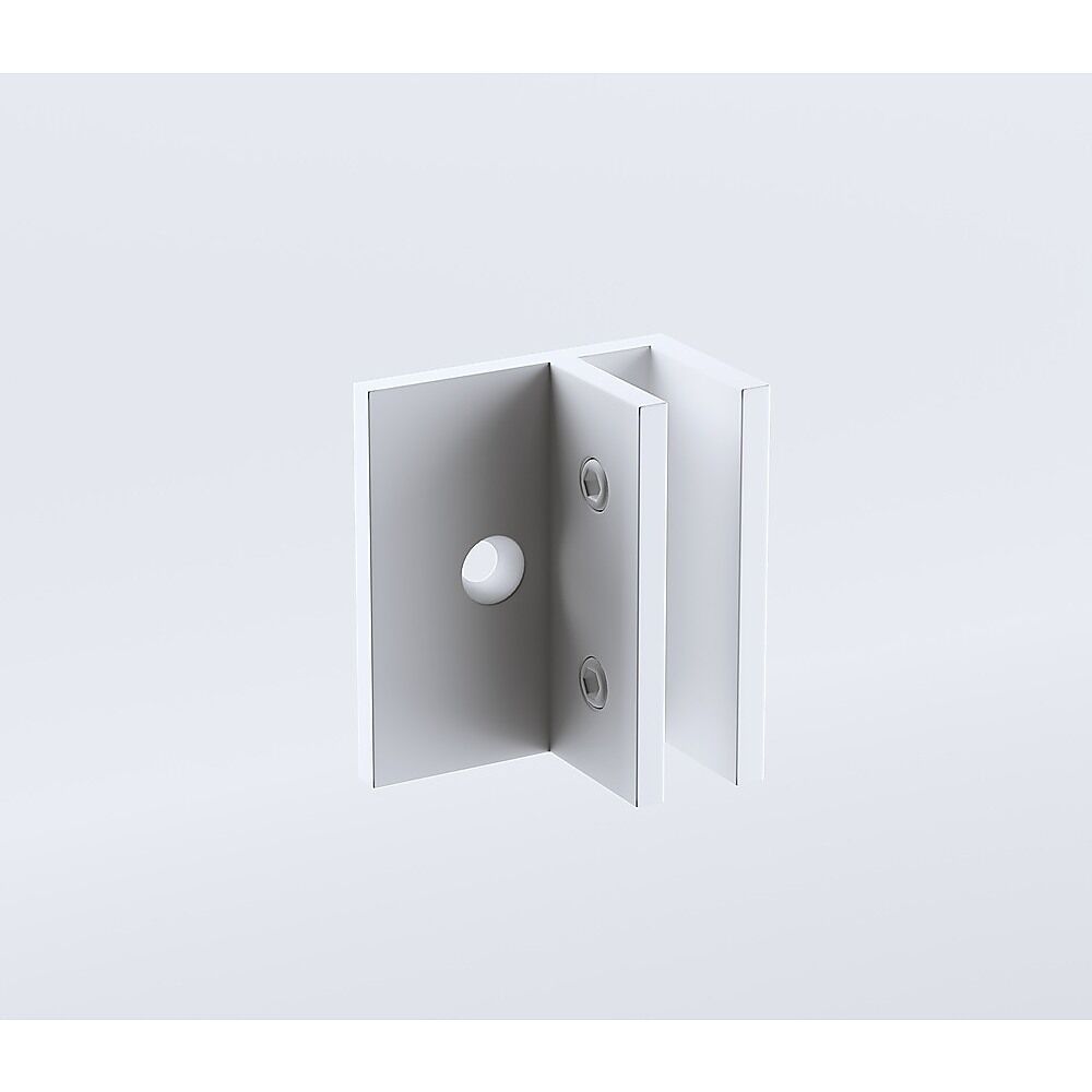 100cm Wall to Wall Frameless Shower Screen with White Brackets and SS Hinges, Round Knob Handle Price