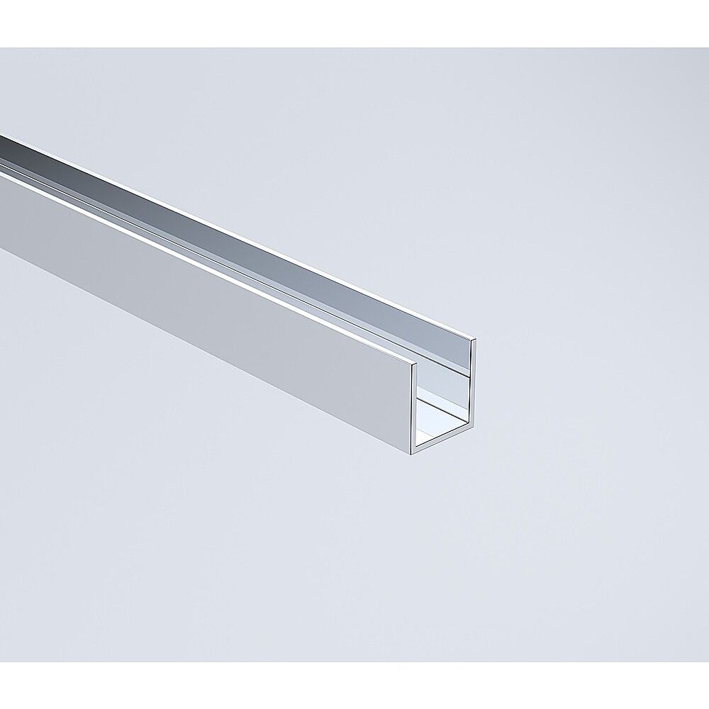 100cm Wall to Wall Frameless Shower Screen with Chrome Channel and Brass Hinges , Square Double Pull Handle Price