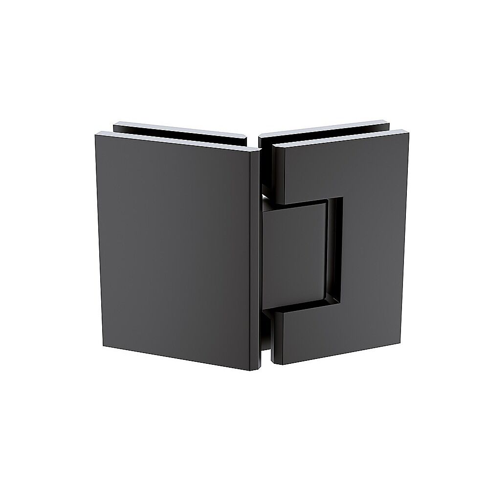 100cm Frameless Diamond Shower Screen with Black Brackets and SS Hinges, Square Knob Handle Price