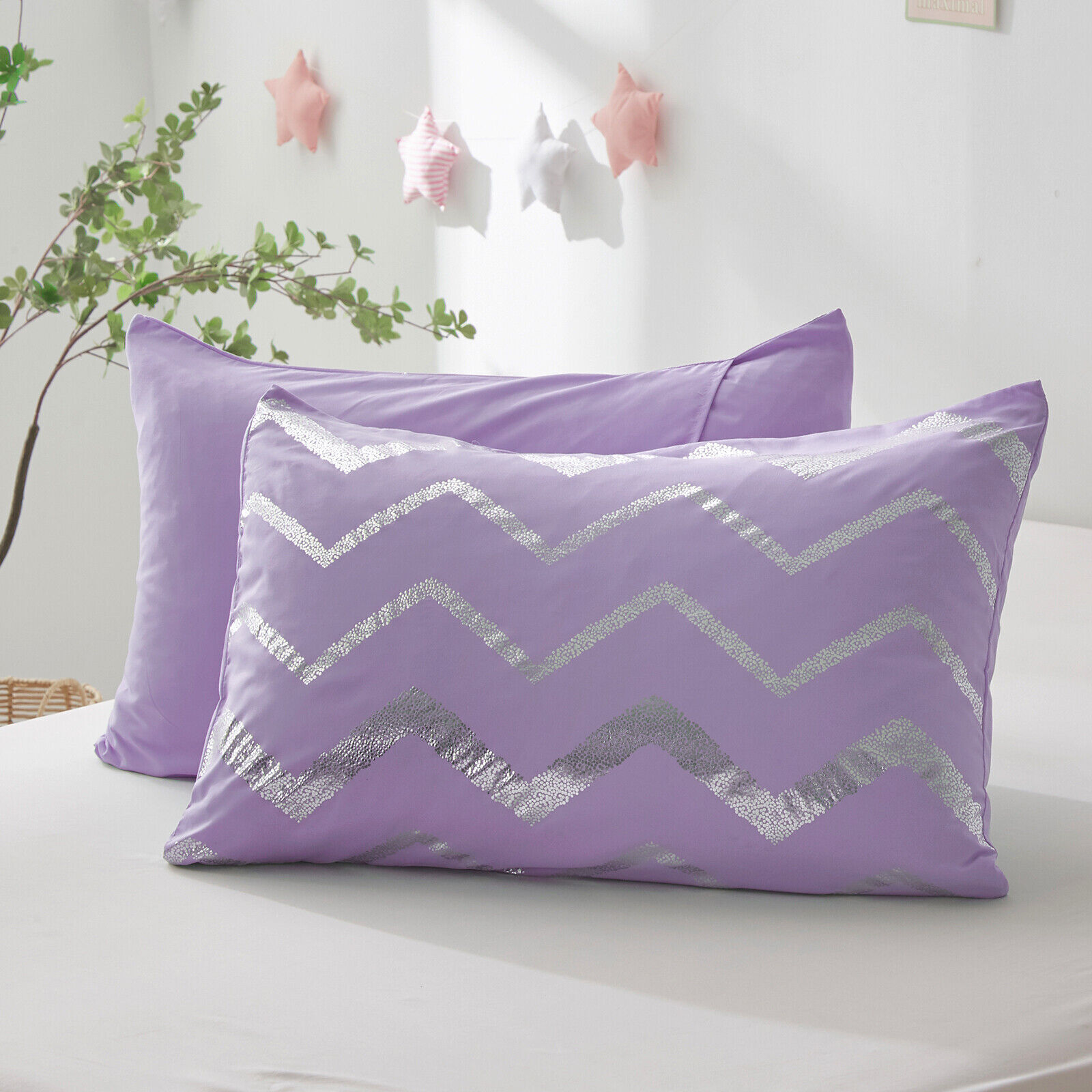 Soft Purple Comforter Set, King Size, Cozy 3-Piece Bedding with Pillowcases Price