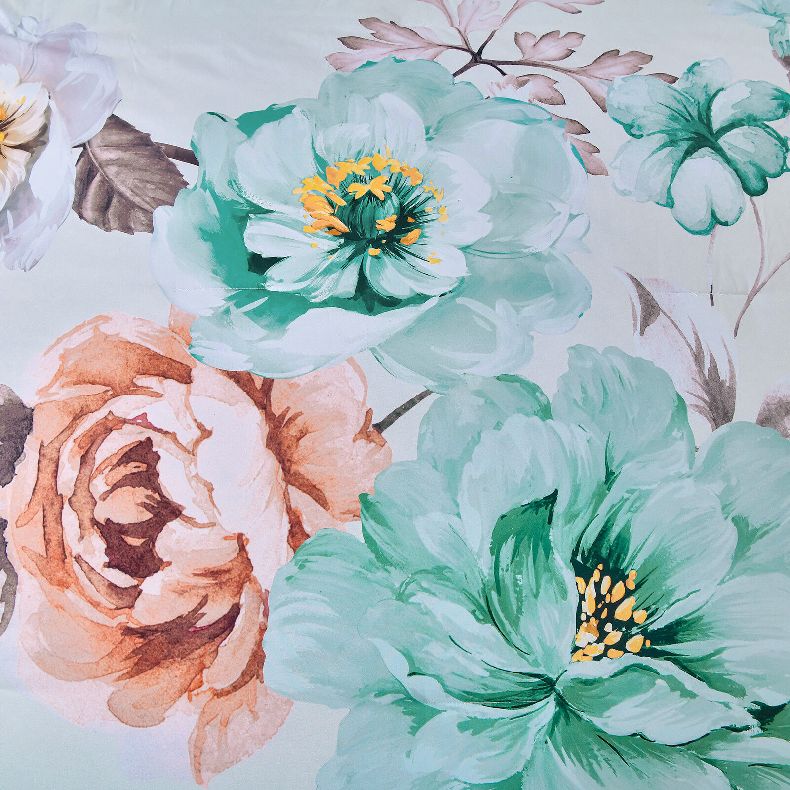 Warm Floral Comforter Set, King Size, Cozy Quilted Bedding with Pillowcases Price