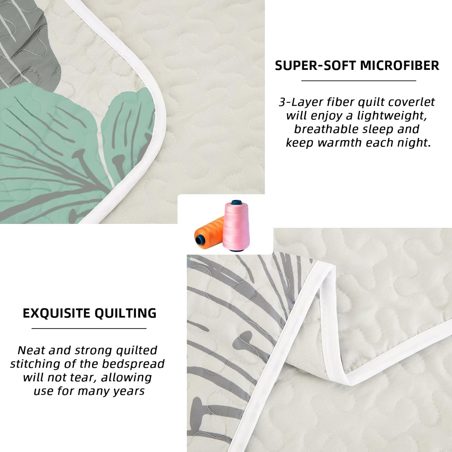 Radiant Quilted Coverlet and Pillowcases Set: Envelop Your Bed in Elegance - Queen size Price