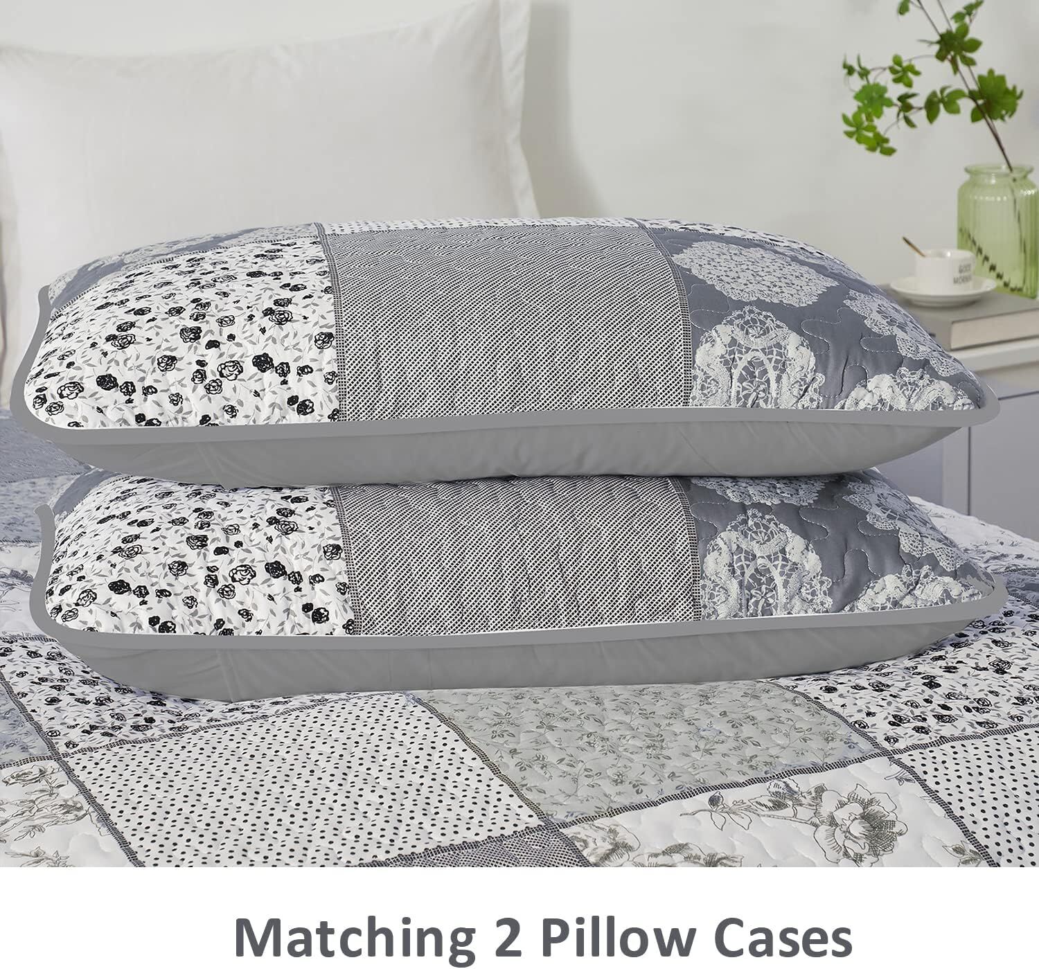 Nurturing Quilted Coverlet and Pillowcases Set: Perfect for Restful Sleep - Queen size Price
