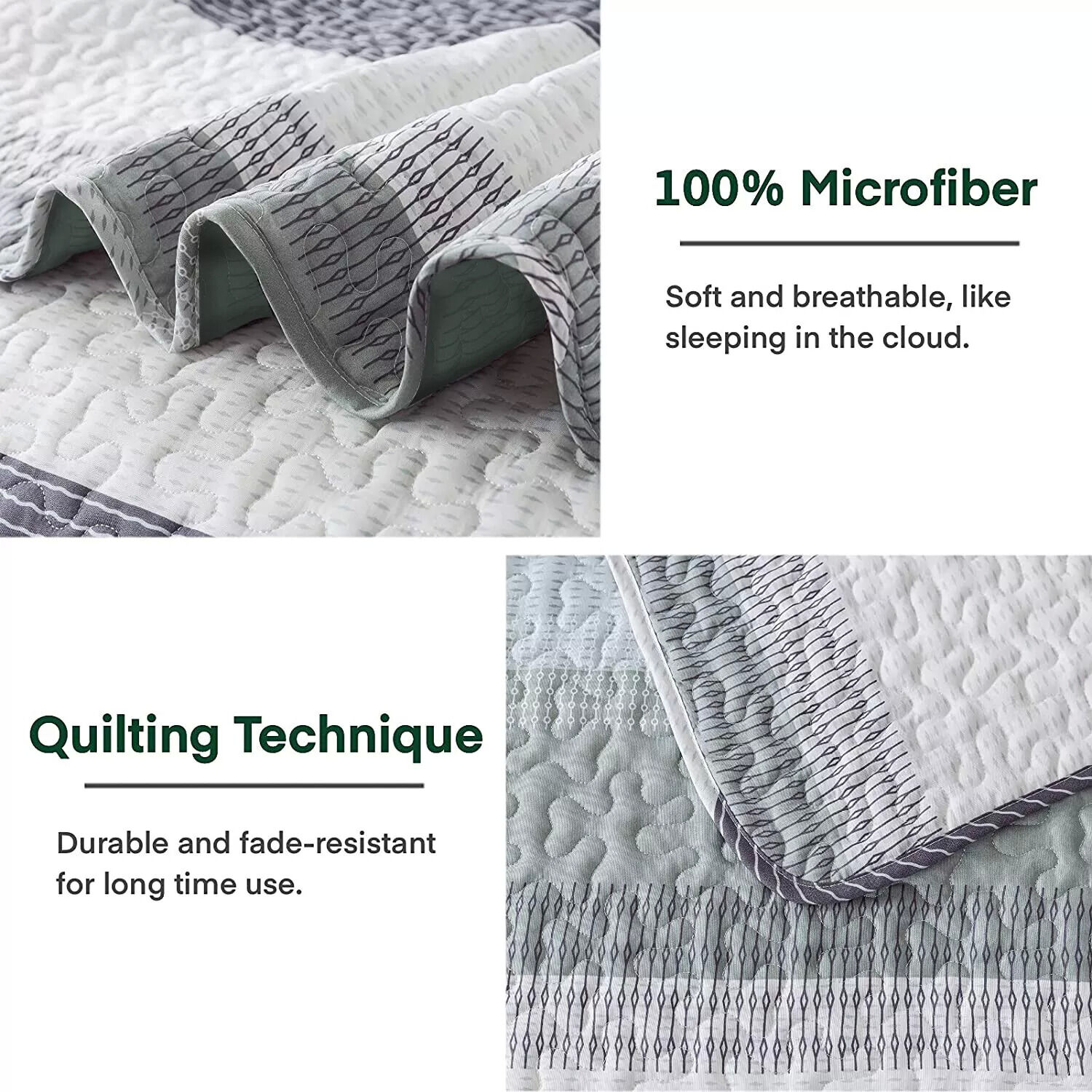 Ethereal Quilted Bedspread and Pillowcases Set: A Dreamy Addition to Your Home - Queen size Price