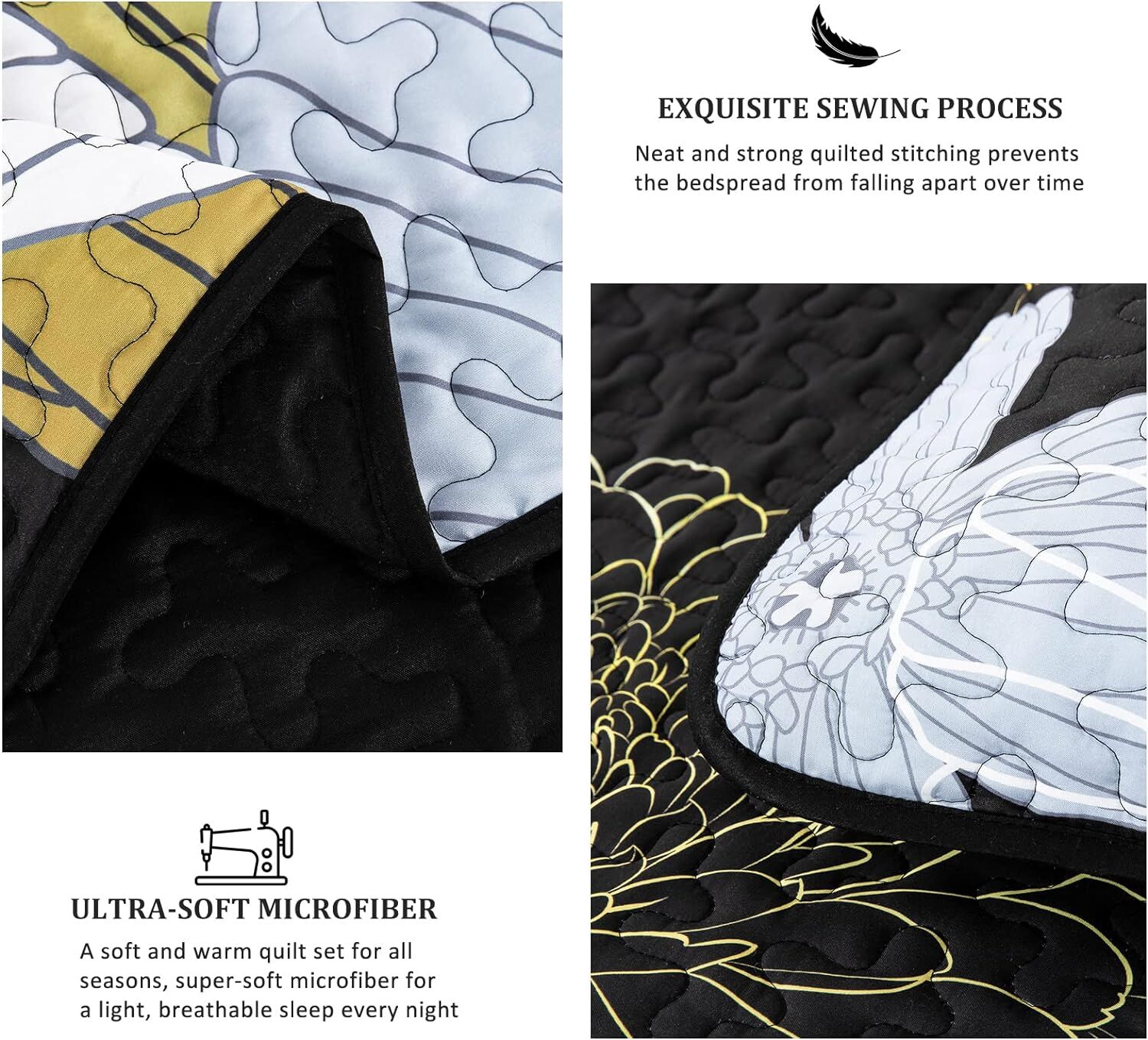Refined Quilted Bedspread and Pillowcases Set: Perfect Harmony of Comfort and Style - Queen size Price
