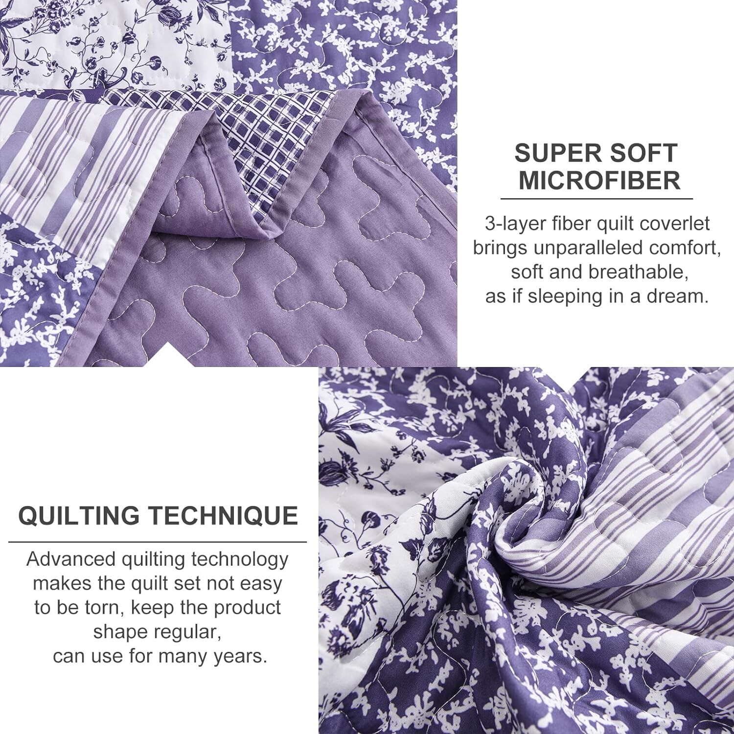 Harmonious Quilted bedspread and pillowcovers set: Perfect Balance of Style - Queen size Price