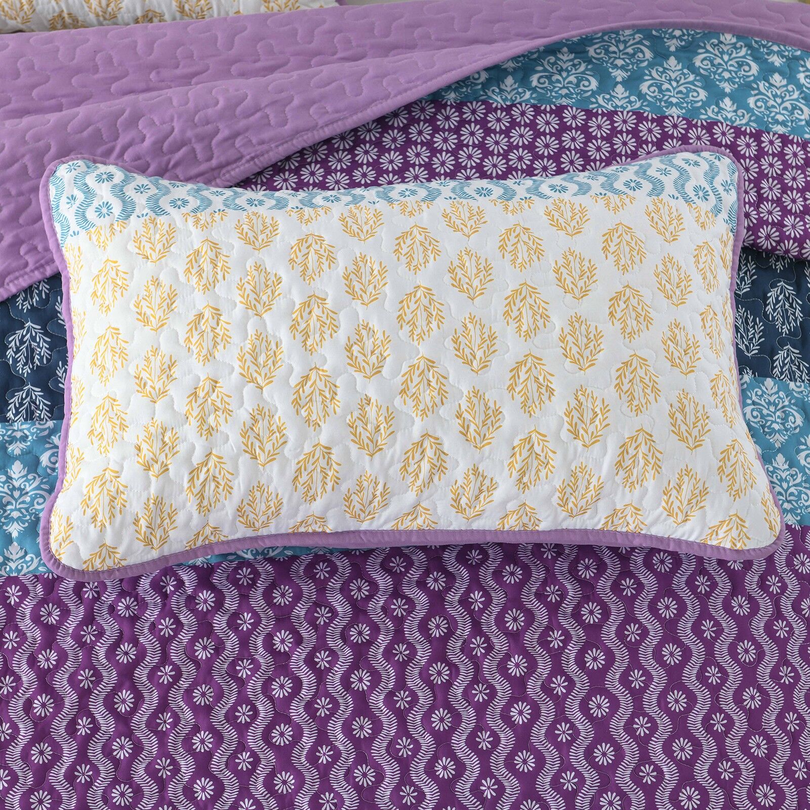 Quirky Quilted coverlet and pillowcovers set: Add Personality to Your Space - Queen size Price