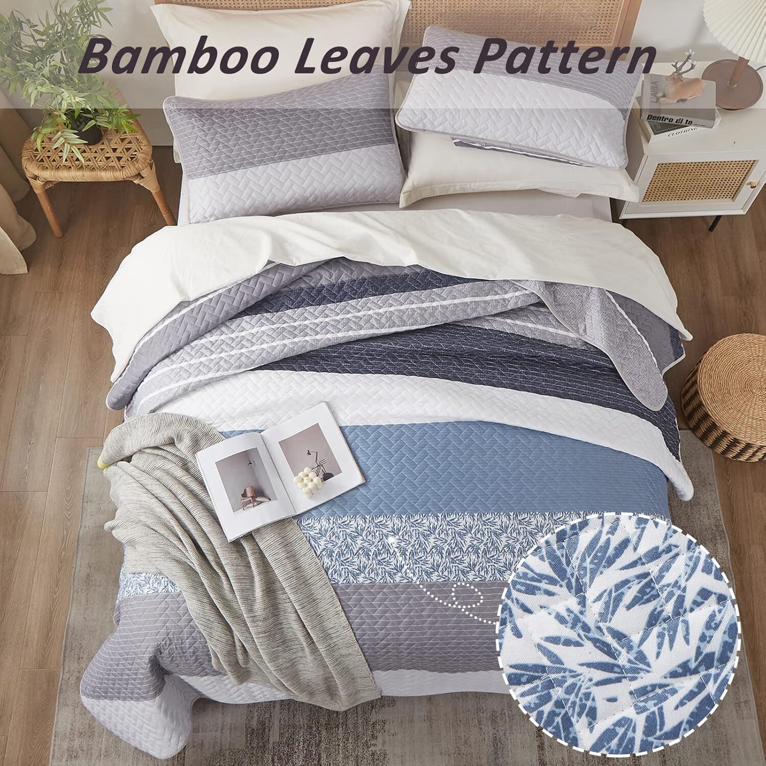 Ornate Quilted Bedspread and Pillowcases Set: Beautifully Crafted for Luxury - Queen size Price