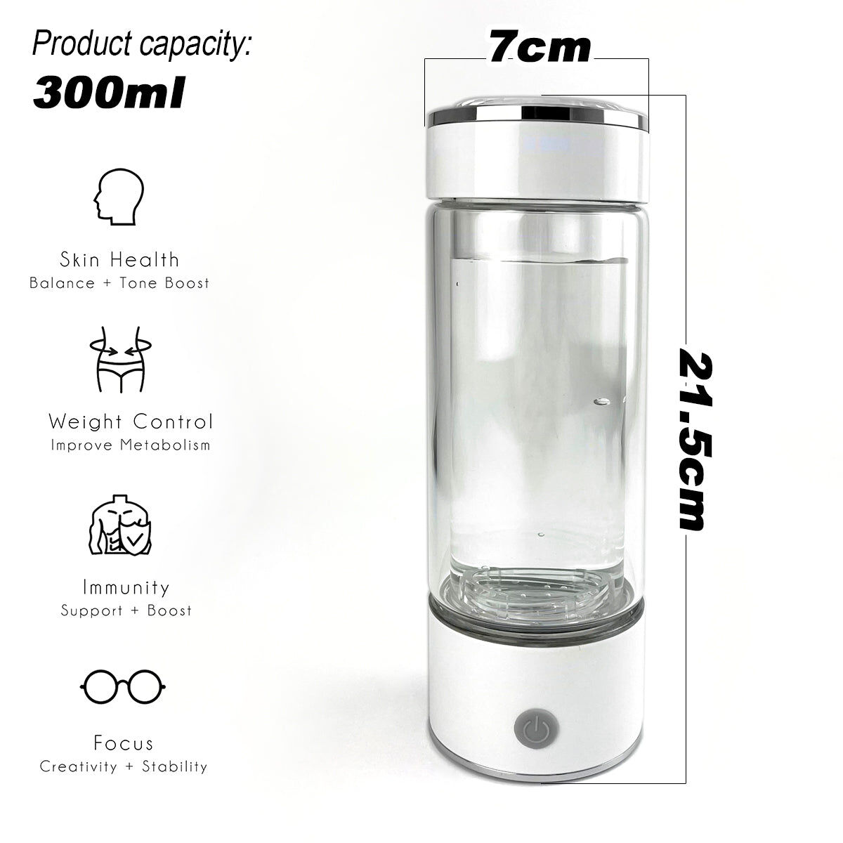 300ml H2 Hydrogen Water Bottle Alkaline Ionizer High compatibility AU Price
