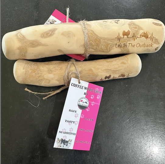 1x Life in the outback COFFEE WOOD CHEWS - Medium Price