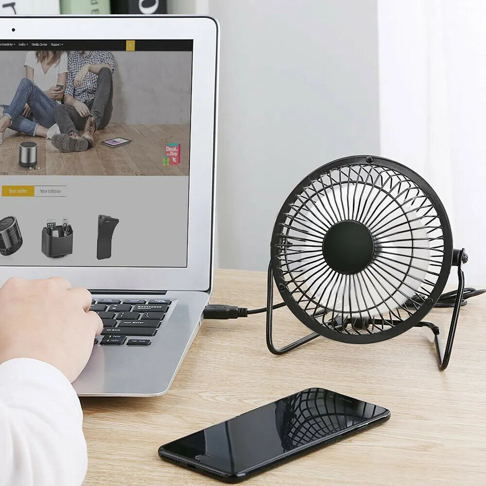 360 Degree Tilt Adjustable USB Portable Mini Desk Fan Price