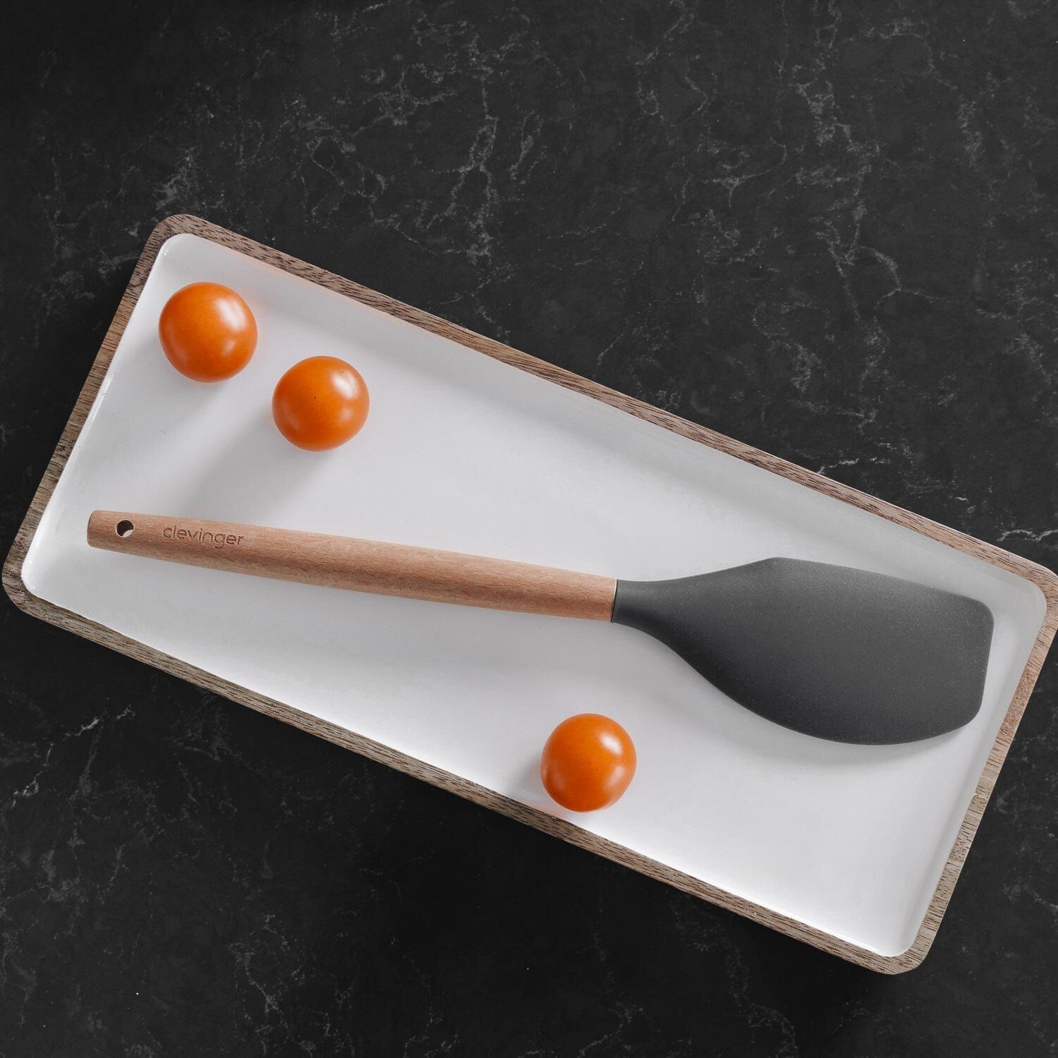 2pcs Beechwood & silicone spatula charcoal Price