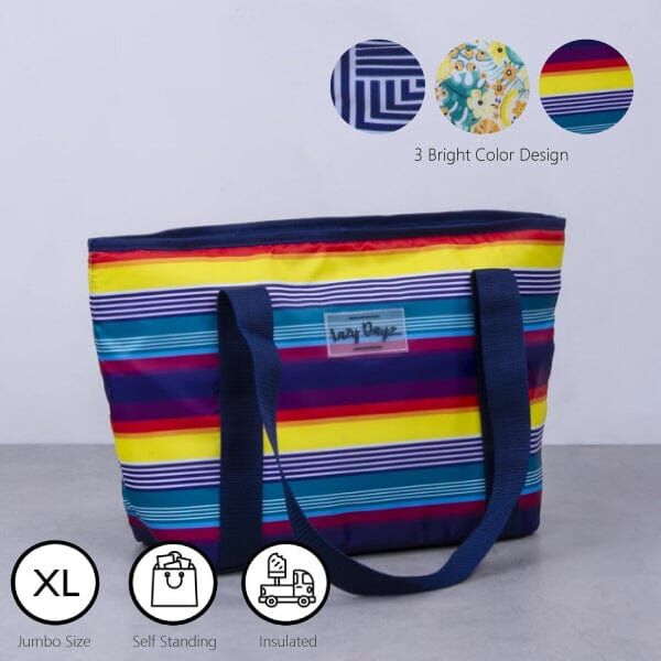 6L Food Safe Insulated Jumbo Cooler Tote - Rainbow Price