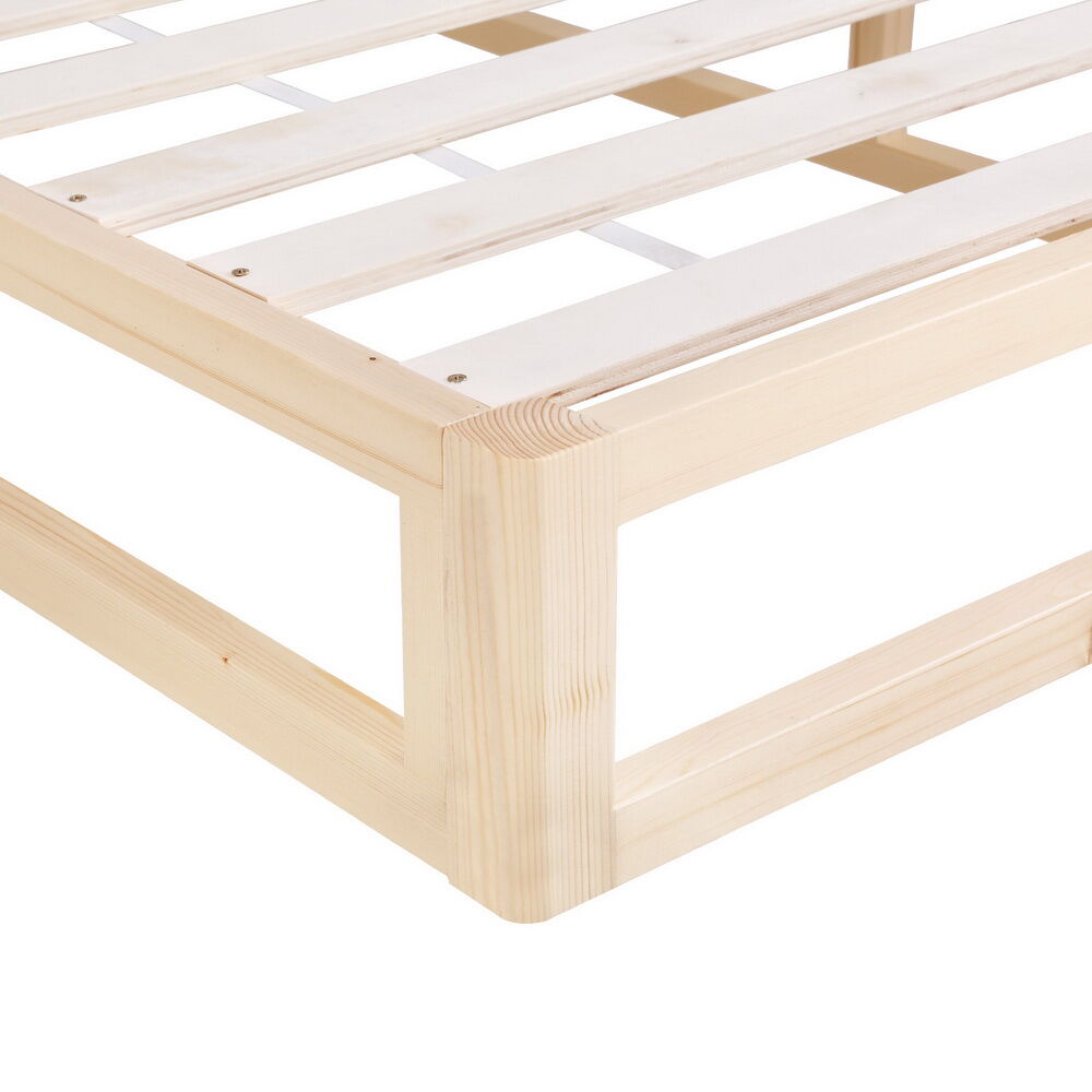 Bed Frame King Size Wooden Base Mattress Platform Timber Pine KALAM Price