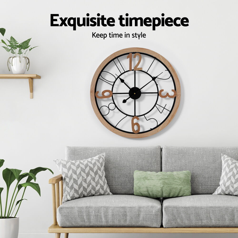 Artiss 60CM Wall Clock Wooden Price