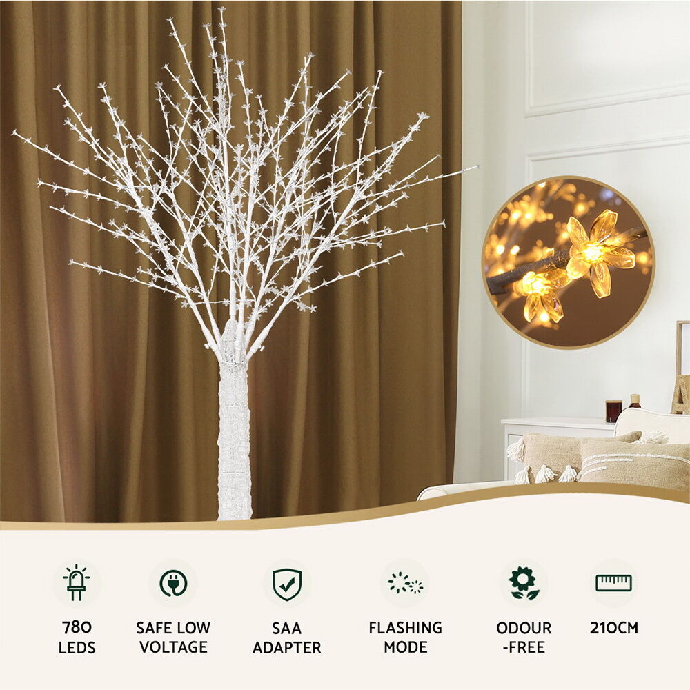 Christmas Tree 2.1m 780 LED Lights Cherry Blossom Trees Xmas Decor Price