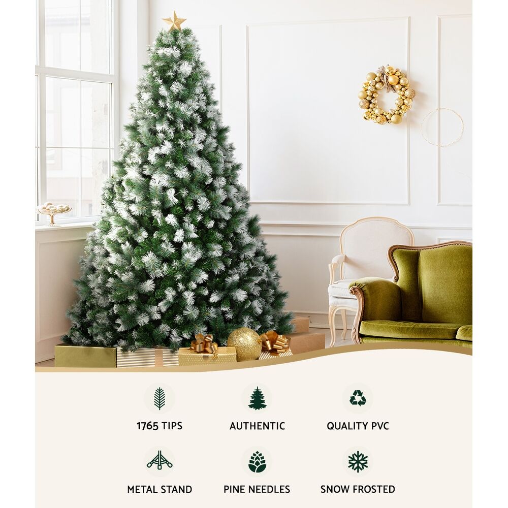 2.7M Christmas Tree with Pine Needle Snowy Xmas Tree 1765 Tips Price