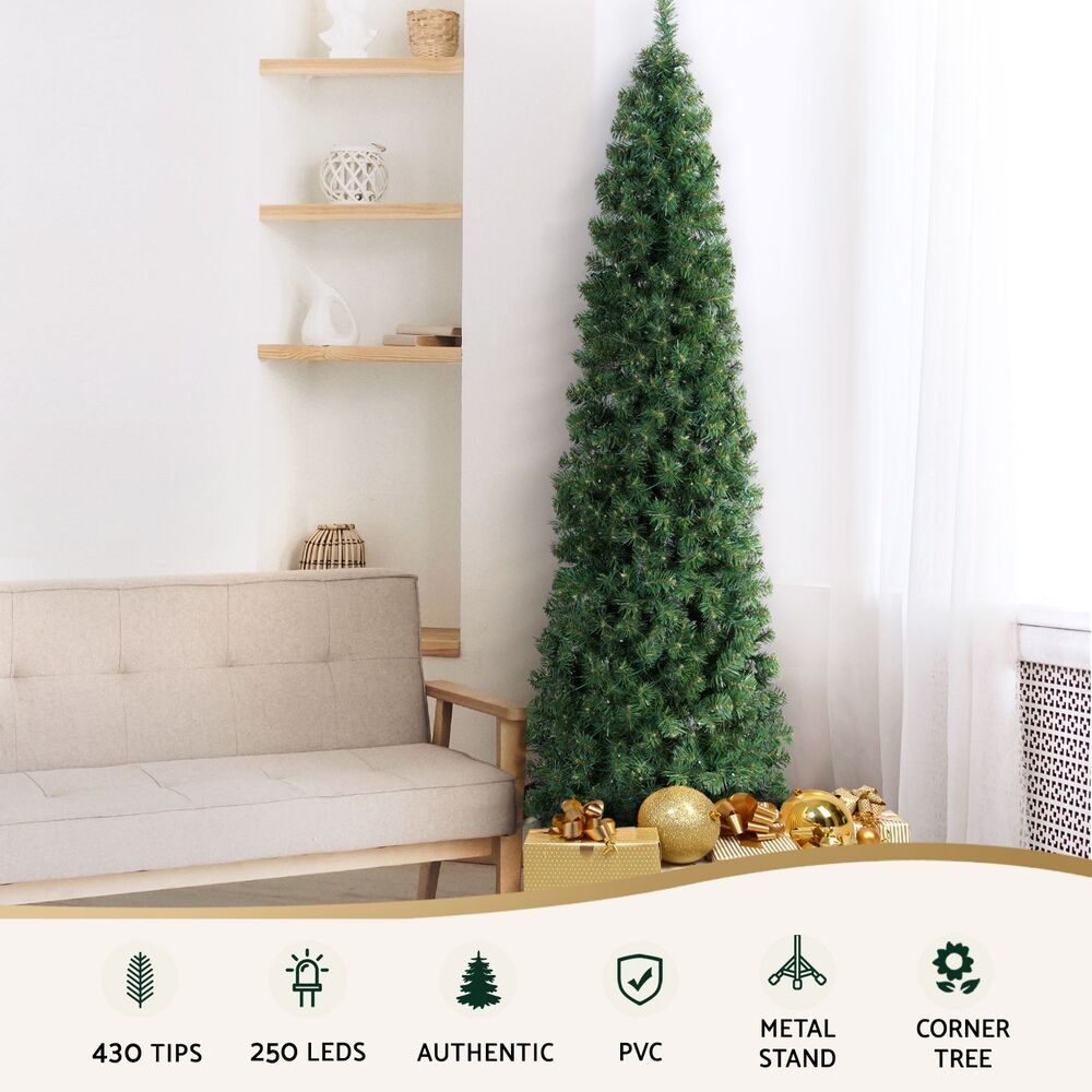 Christmas Tree 2.1M Corner Xmas Tree Party Decorations 430 Tips Price
