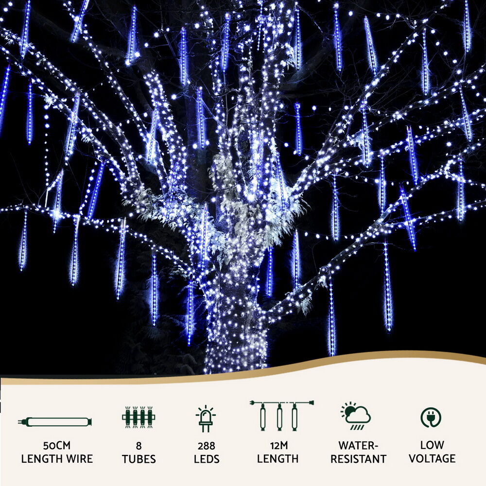 7M Christmas Lights Shower Light 288 LED Icicle Falling Metor Price