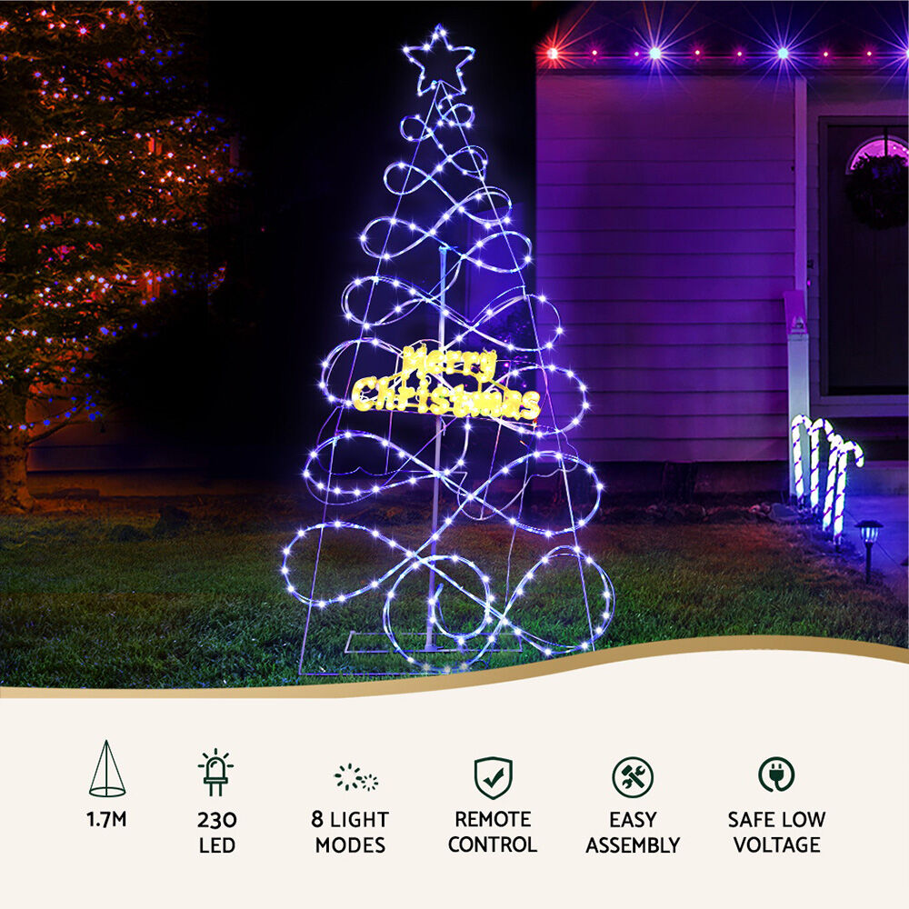 Christmas Tree 1.7m 230 RGB LED Motif Lights Xmas Trees Decoration Price