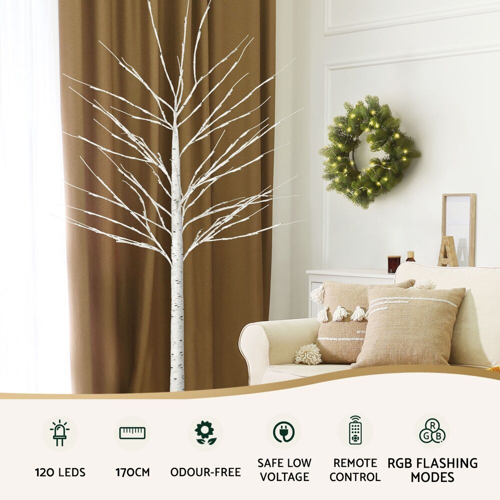 Christmas Tree 1.7m Twigs 120 RGB LED Lights Xmas Trees Decoration Price
