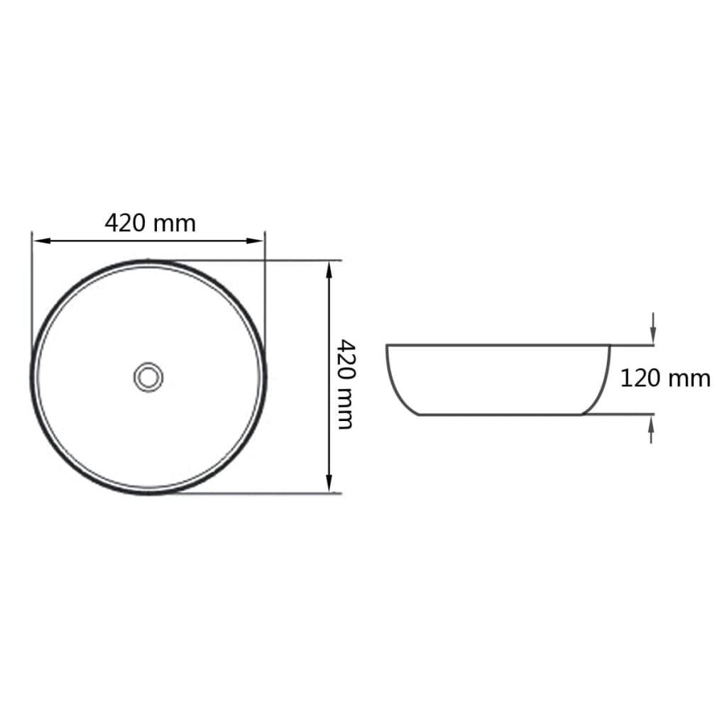 Basin Round Ceramic White 42x12 cm Price