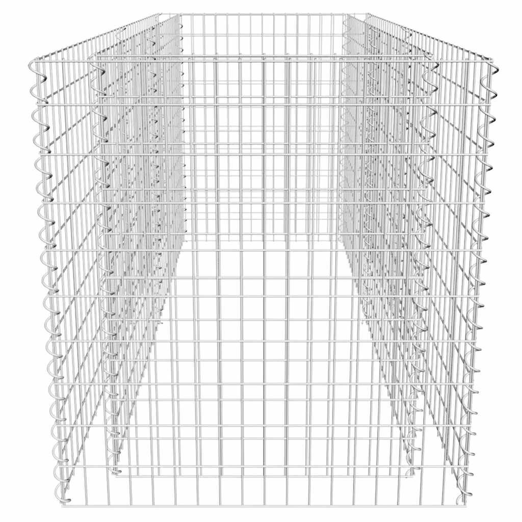 Gabion Raised Bed Steel 180x90x100 cm Silver Price