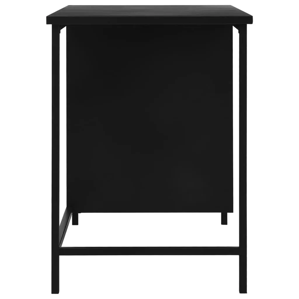 Desk with Drawers Industrial Black 120x55x75 cm Steel Price