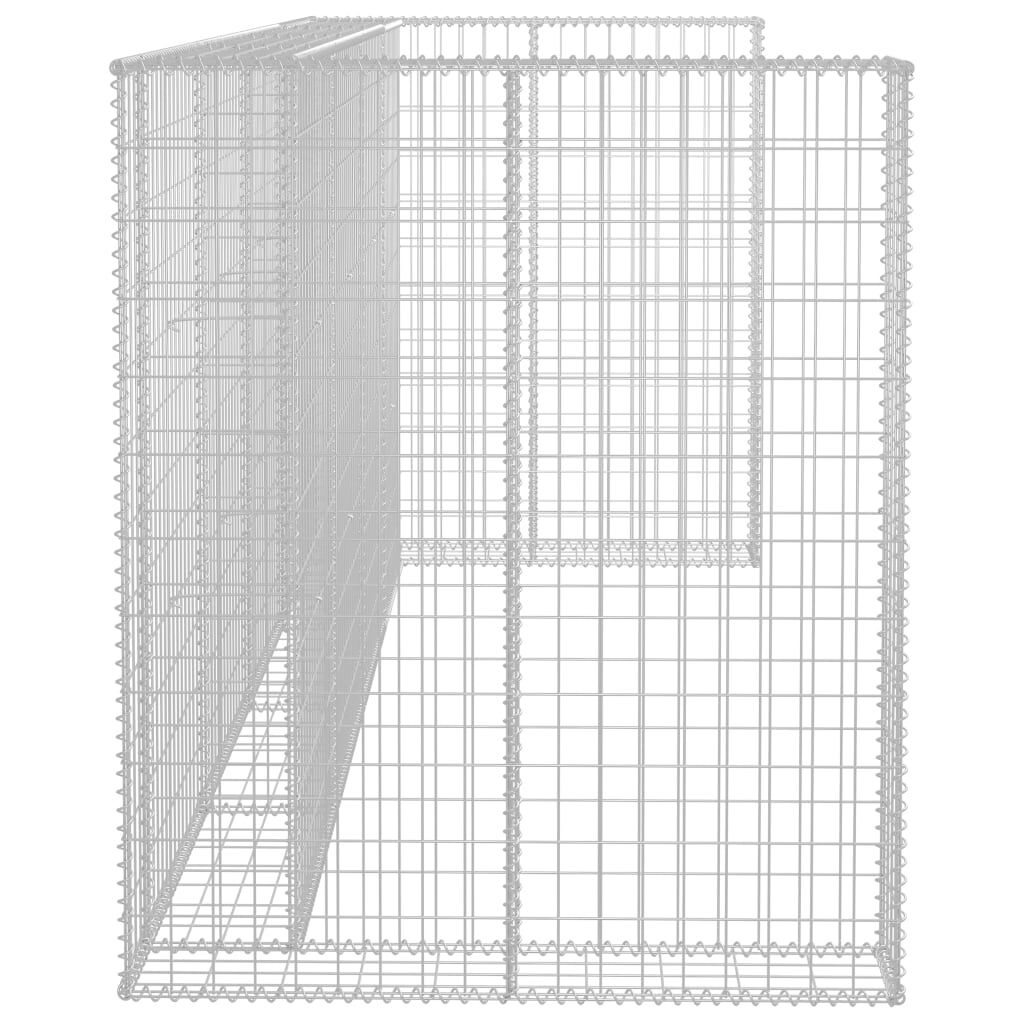 Gabion Wall for Garbage Bins Galvanised Steel 320x100x120 cm Price