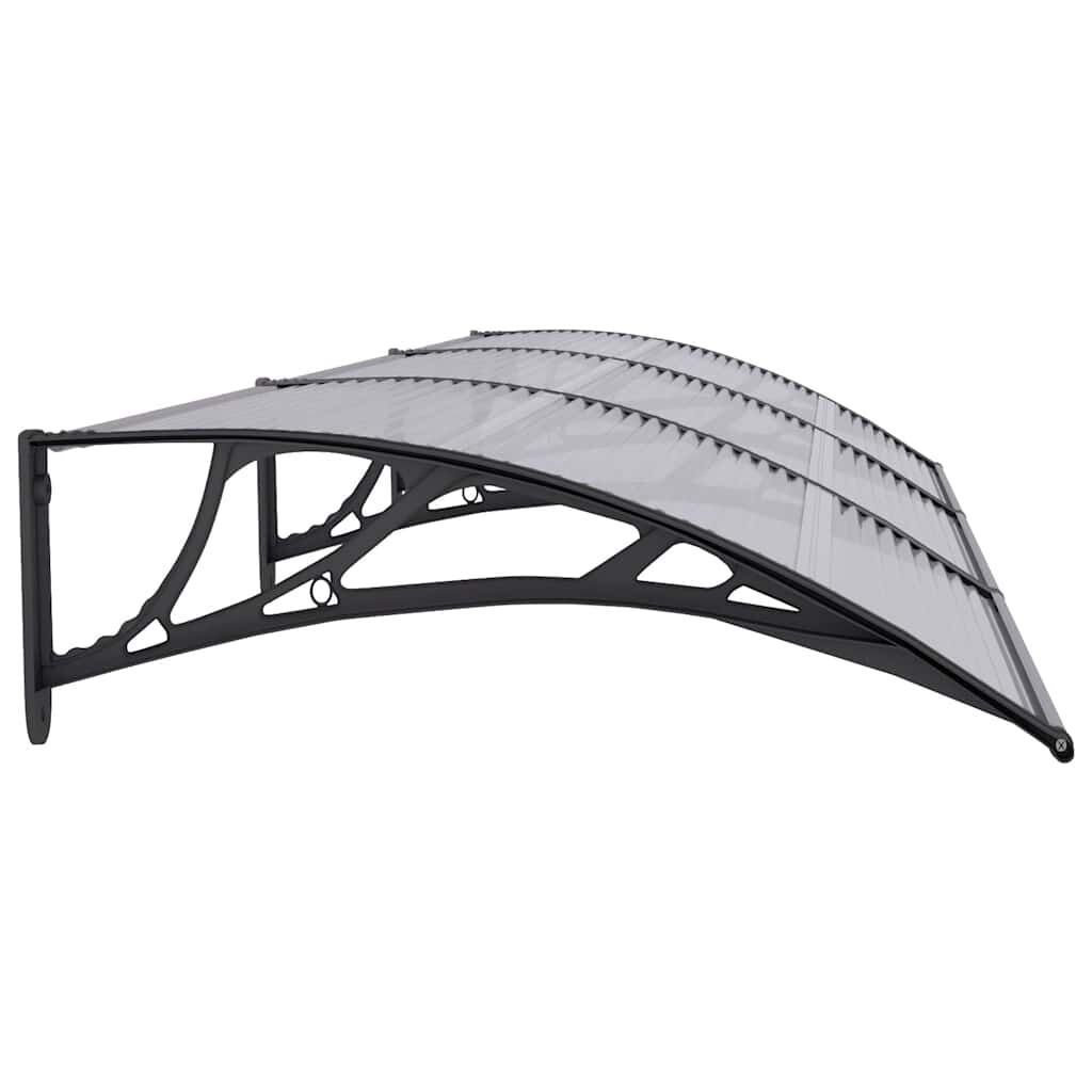 Door Canopy Black and Transparent 300x75 cm Polycarbonate Price