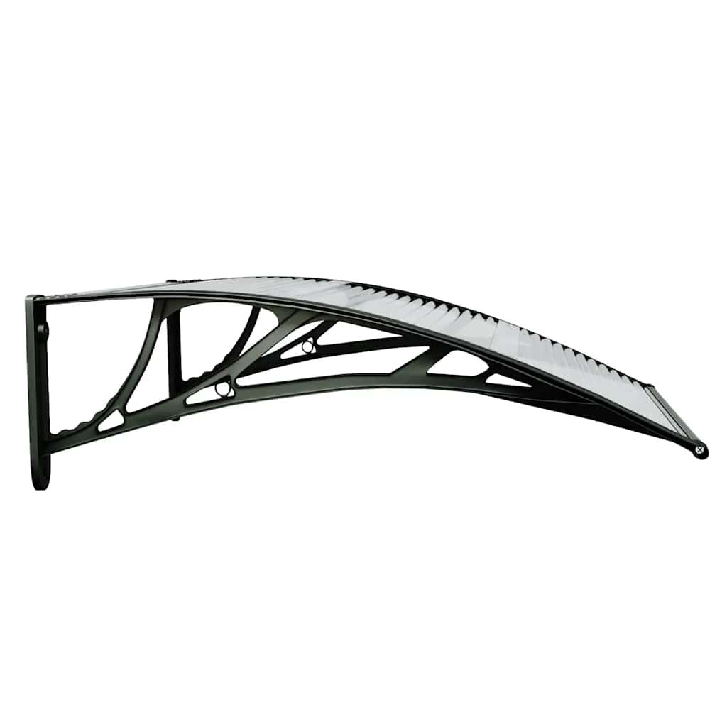 Door Canopy Black and Transparent 80x75 cm Polycarbonate Price
