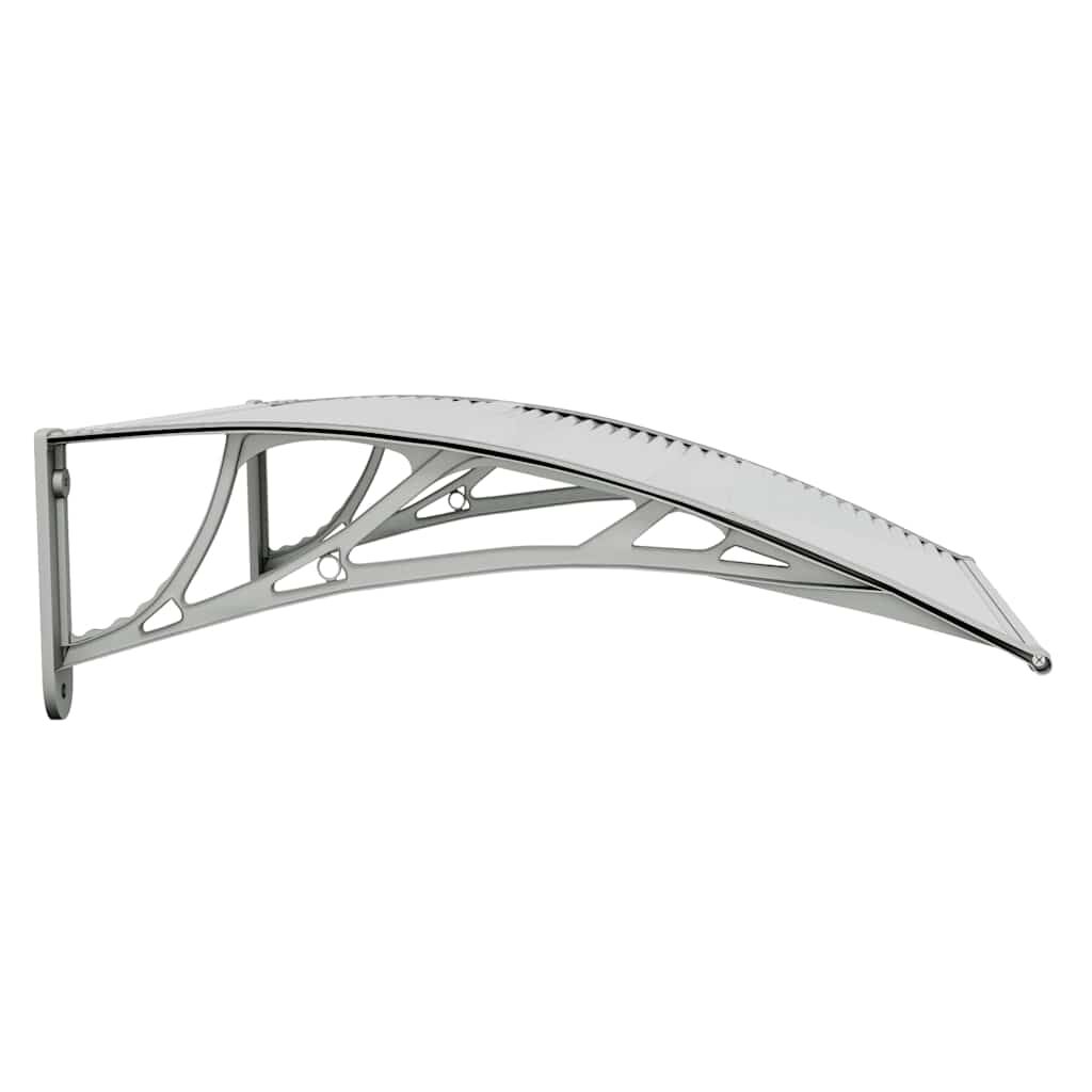 Door Canopy Grey and Transparent 80x75 cm Polycarbonate Price