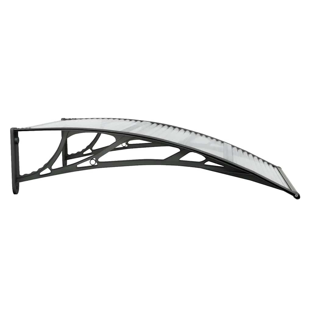 Door Canopy Black and Transparent 100x75 cm Polycarbonate Price