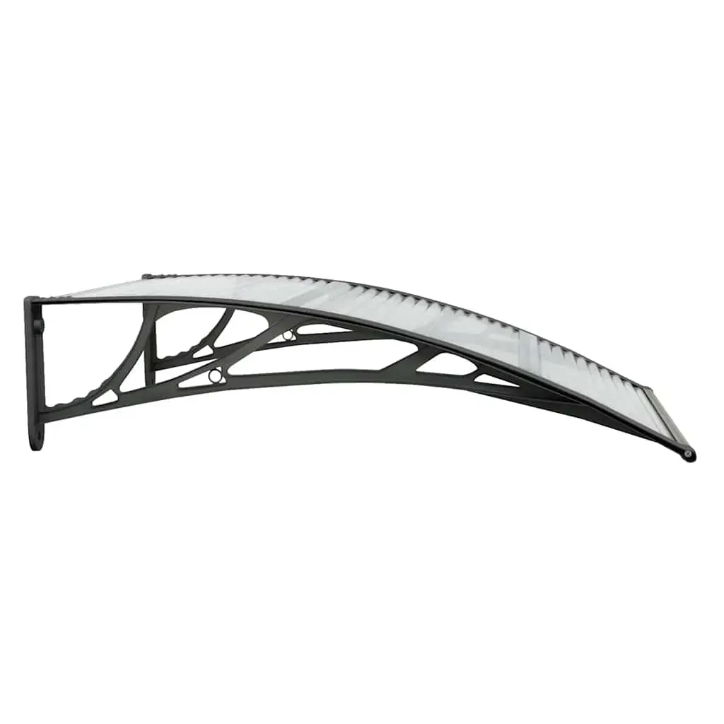 Door Canopy Black and Transparent 100x75 cm Polycarbonate Price