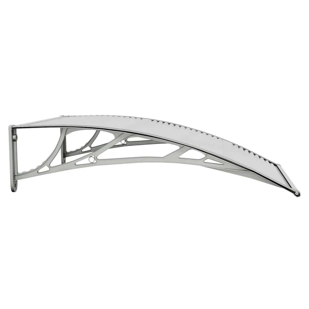 Door Canopy Grey and Transparent 100x75 cm Polycarbonate Price