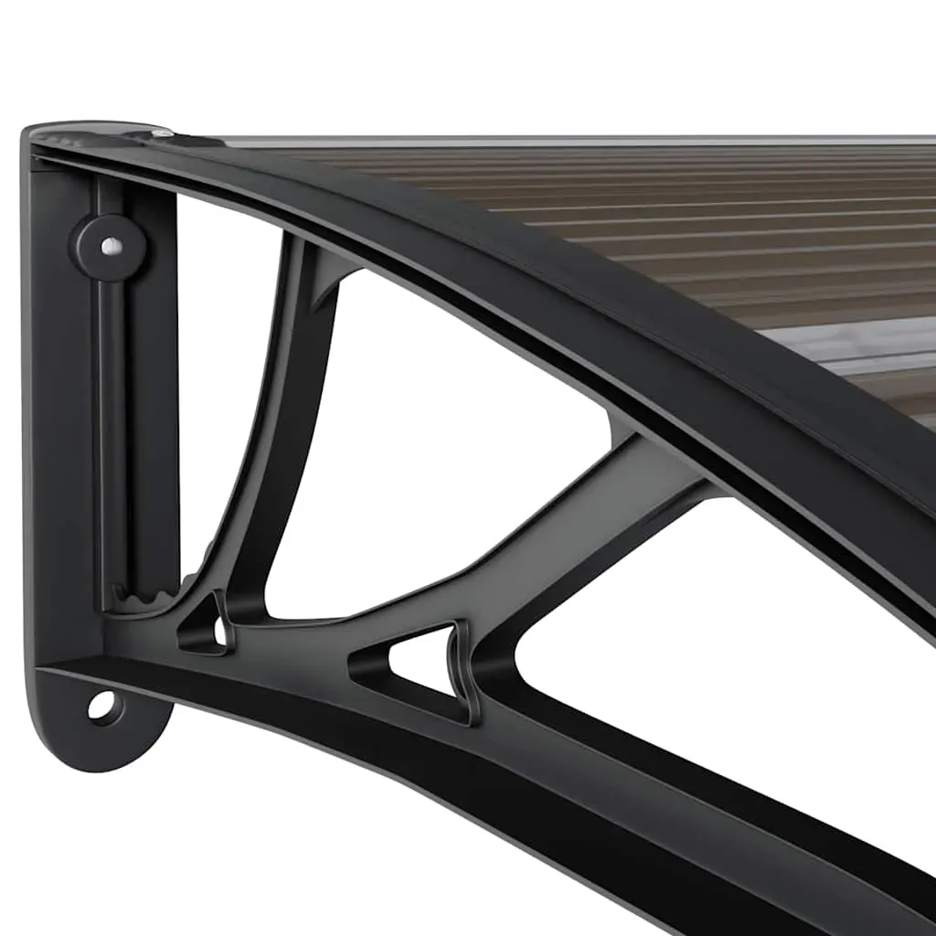 Door Canopy Black 350x75 cm Polycarbonate Price
