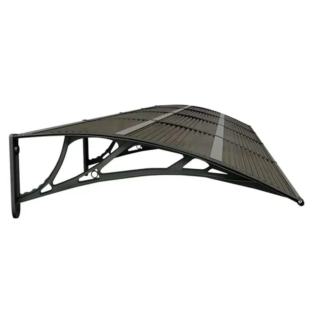 Door Canopy Black 400x75 cm Polycarbonate Price