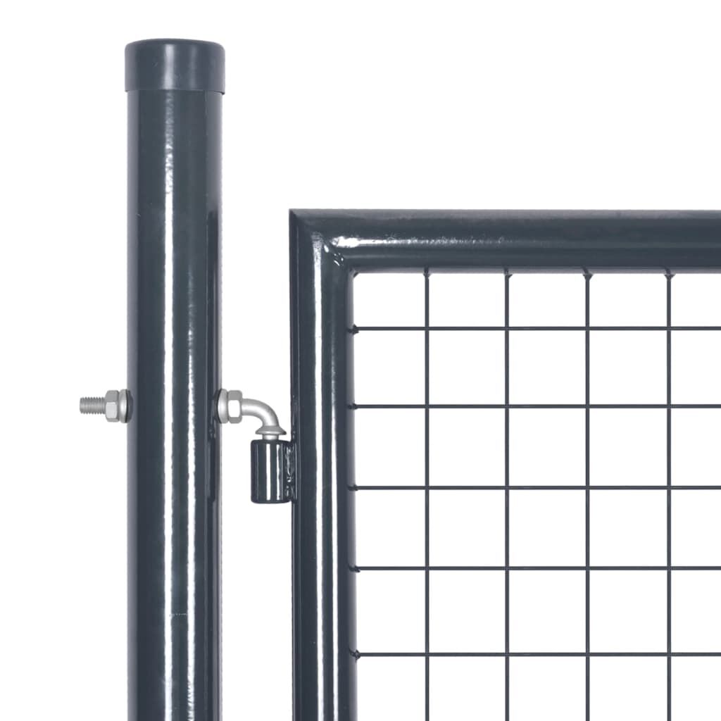 Mesh Garden Gate Anthracite 300x175 cm Galvanised Steel Price