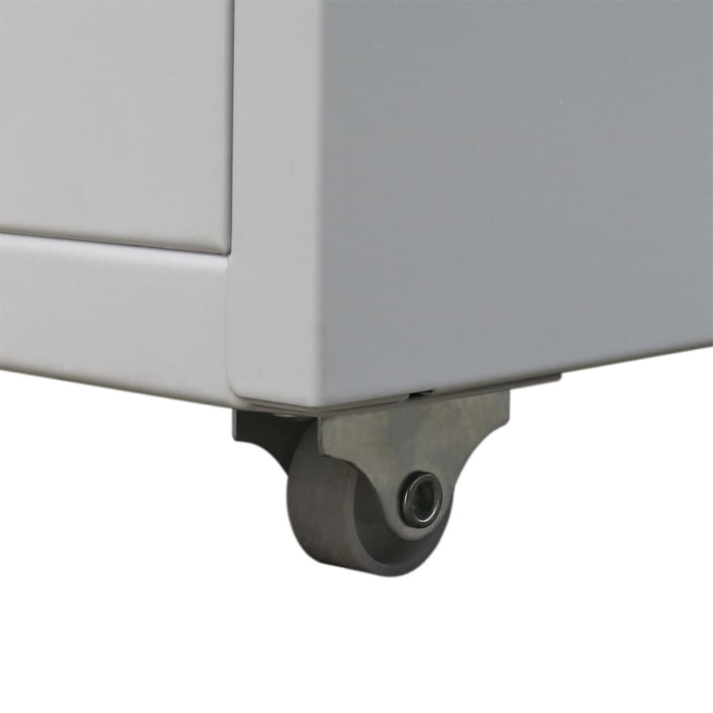 File Cabinet with 5 Drawers Grey 68.5 cm Steel Price